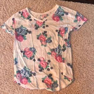 Justice floral tee shirt